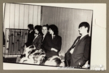 Grupa uczniów podczas uroczystości szkolnej, Białystok, Technikum Kolejowe w Starosielcach