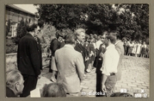 Uroczyste wręczenie świadectw z okazji zakończenia roku szkolnego1978/1979, Białystok, Technikum Kolejowe w Starosielcach