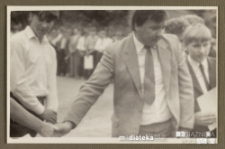 Uroczyste wręczenie świadectw z okazji zakończenia roku szkolnego1985/1986, Białystok, Technikum Kolejowe w Starosielcach