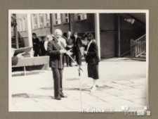 Uroczystość z okazji zakończenia roku szkolnego 1988/1989, Białystok, Technikum Kolejowe w Starosielcach