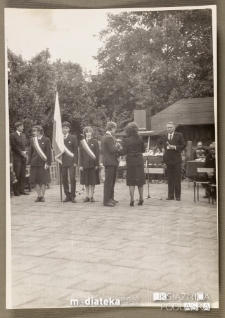 Uroczystość zakończenia roku szkolnego 1985/1986, Białystok, Technikum Kolejowe w Starosielcach