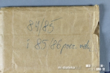 Fragment koperty na zdjęcia z roku 1984/1985 i początku roku 1985/1986