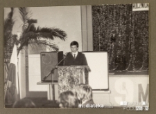 Przemówienie na uroczystości z okazji Dnia Zwycięstwa, Białystok, Technikum Kolejowe w Starosielcach, 10 maja 1985 r.