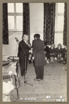 Uroczystość z okazji Dnia Nauczyciela, Białystok, Technikum Kolejowe w Starosielcach, 1985 r.