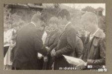 Uroczystość z okazji zakończenia roku szkolnego, Białystok, Technikum Kolejowe w Starosielcach, czerwiec 1981 r.