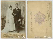 Portret ślubny Emiliana i Leonidy Pancerzyńskich, Bielsk Podlaski, 1897 r.