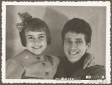 Małgosia Jasińska z kolegą, lata 50. XX w.