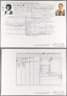 Karta przebytej służby w Związku Harcerstwa Polskiego Haliny Wojno, 1981 r.