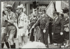 Przemarsz harcerzy ulicami miasta, Białystok, lata 80. 90. XX w.