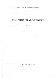 Rocznik Białostocki T. 2
