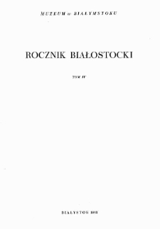 Rocznik Białostocki T. 4