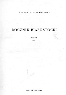 Rocznik Białostocki T. 8