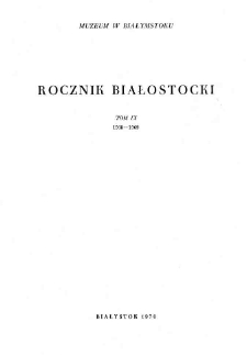 Rocznik Białostocki T. 9