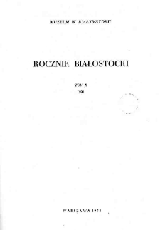 Rocznik Białostocki T. 10