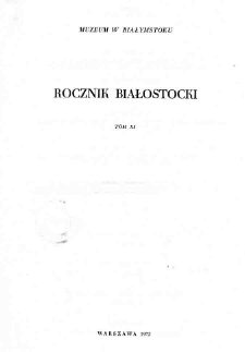 Rocznik Białostocki T. 11
