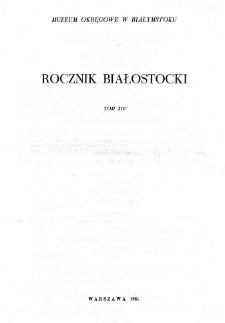 Rocznik Białostocki T. 14