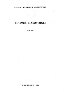 Rocznik Białostocki T. 16