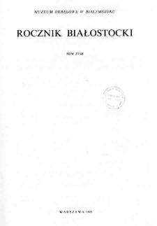 Rocznik Białostocki T. 18