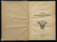 Dzieje administracji w Polsce w zarysie