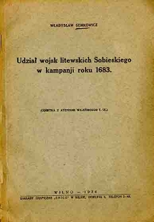 Udział wojsk litewskich Sobieskiego w kampanii roku 1683