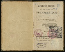 Rozbiór poezyj Stanisława Trembeckiego. Cz.1