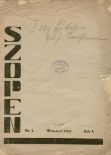 Szopen 1932.10.01 R.1 nr 1 : popularny miesięcznik muzyczny