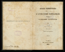 Adama Mickiewicza rzecz o literaturze słowiańskiéj wykładana w Kolegium Francuzkiém. R. 4, (1843-1844)