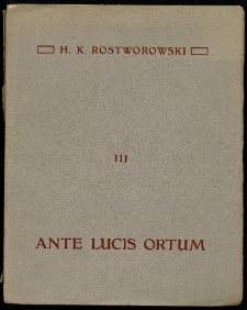 Ante lucis ortum, [T.] 3
