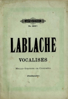 Vocalises pour mezzo-soprano ou contralto