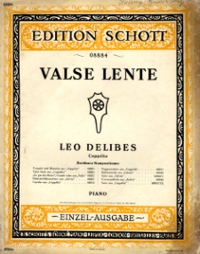 Valse lente : aus "Coppélia" : piano