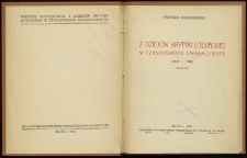 Z dziejów krytyki literackiej w czasopismach emigracyjnych (1836-1848) : szkic