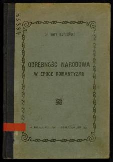 Odrębność narodowa w epoce romantyzmu