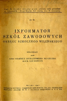 Informator szkół zawodowych Okręgu Szkolnego Wileńskiego