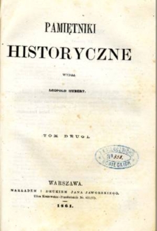 Pamiętniki historyczne. T. 2