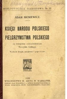Księgi narodu polskiego i pielgrzymstwa polskiego