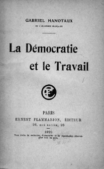 La Démocratie et le Travail