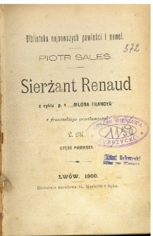 Sierżant Renaud. Cz. 1