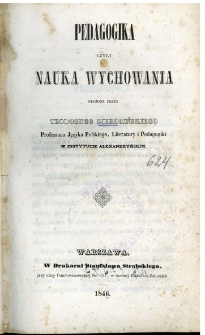Pedagogika, czyli Nauka wychowania