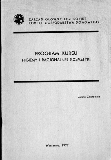 Program kursu higieny i racjonalnej kosmetyki