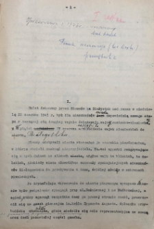 Pamiętnik Marii Kolendo z lat okupacji opracowany w 1946 r. (1-szy egzemplarz tekstu)