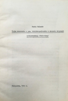 Tajne nauczanie w powiecie Bielsk Podlaski w okresie okupacji hitlerowskiej /1941-1944/