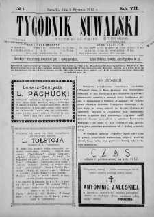 Tygodnik Suwalski 1912 nr 1