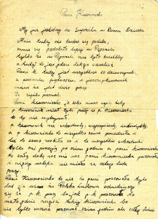 List do Zofii Lipskiej od jej wychowanki z domu dziecka Jadwigii Halickiej