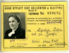 Legitymacja służbowa Zofii Lipskiej
