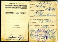 Legitymacja związkowa Zofii Lipskiej