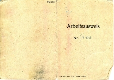 Arbeitsausweis Zofii Frankiewicz