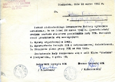 Zawiadomienie wysłane do Heleny Frankiewicz o posiedzeniu BTK