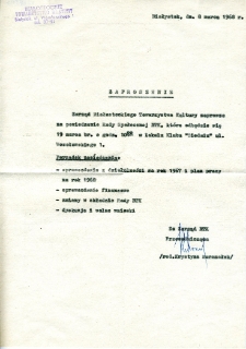 Zaproszenie Heleny Frankiewicz wystosowane przez BTK