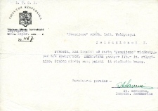 Pismo do Eugenii Zaleskiej dotyczące jej pensji