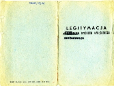 Legitymacj zakładowego opiekuna społecznego Krystyny Dziejmy